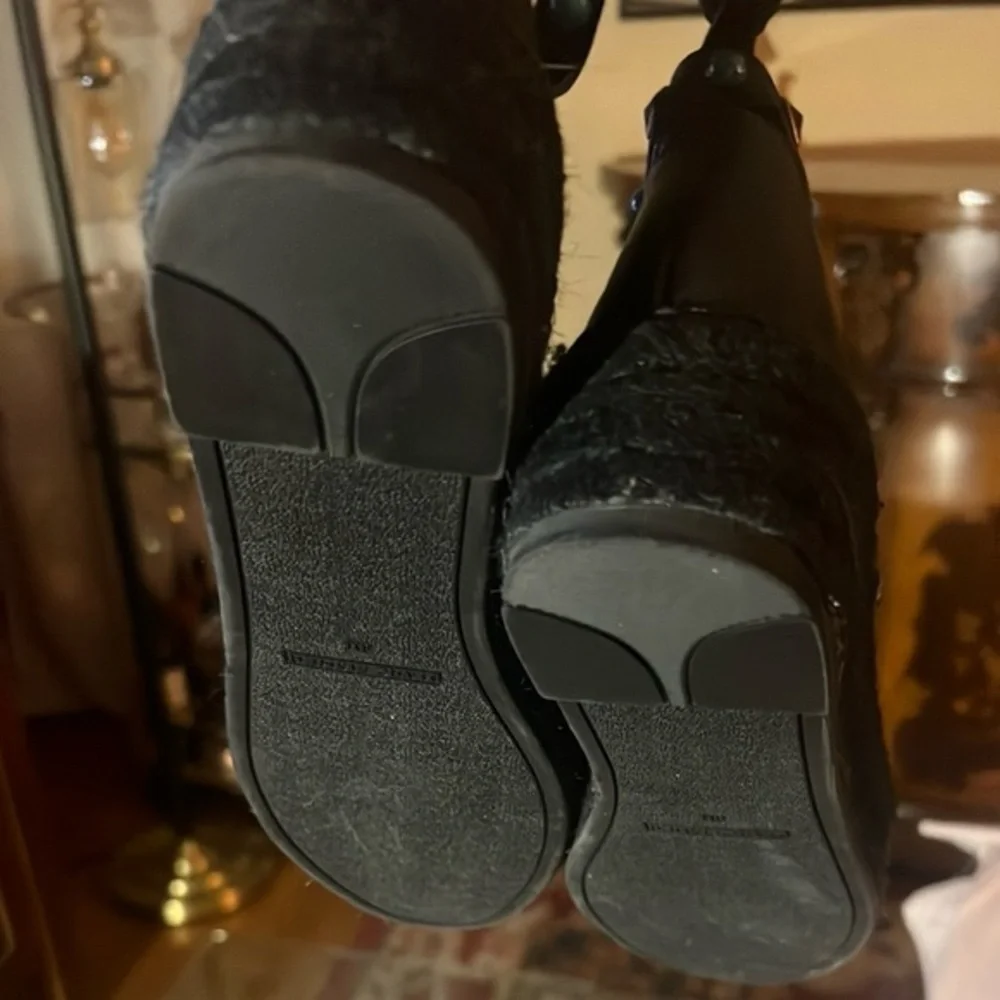 Women's Black Studded Platform Sandals